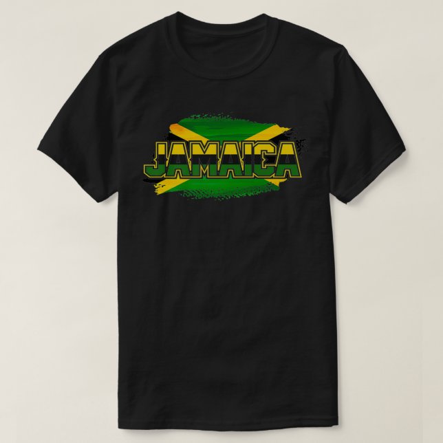 Funny Jamaica Flagga Handflatan Sommar Vacation ro T Shirt (Design framsida)
