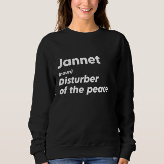 Funny Jannet "Disturber of the Peace"-Anpassningsb T Shirt