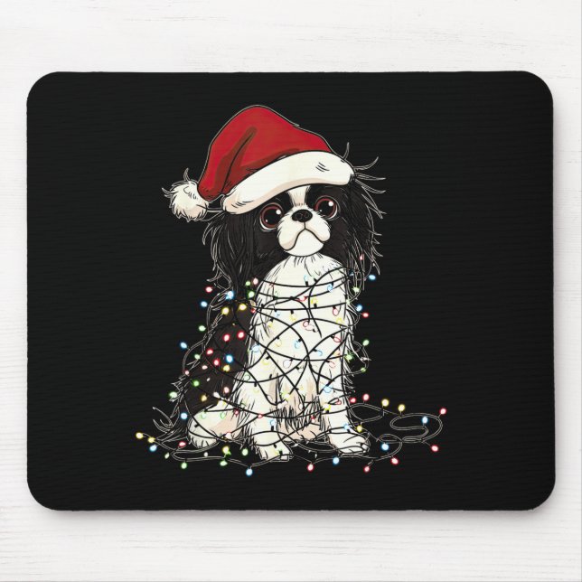 Funny Japanese Chin Christmas Graphics Dog Lights  Musmatta (Framsidan)