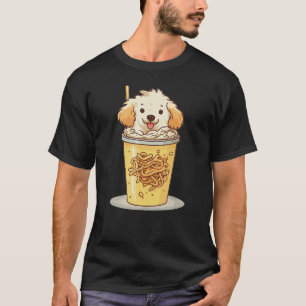 Funny japanese Noodles with söt Hund Ansikte for B T Shirt
