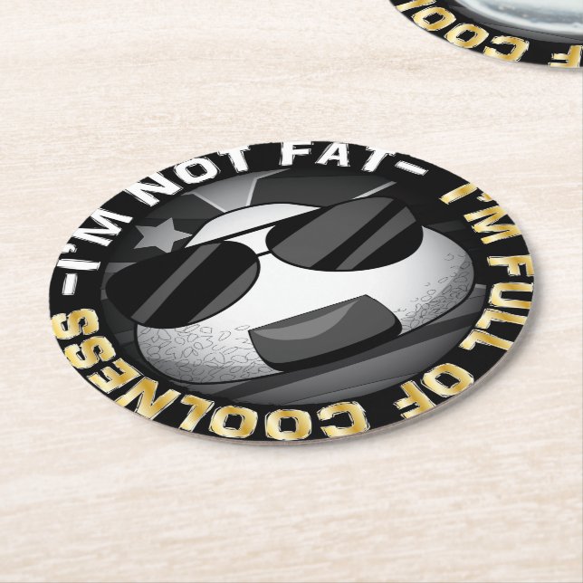 Funny japanese riceball underlägg papper rund (Vinklad)