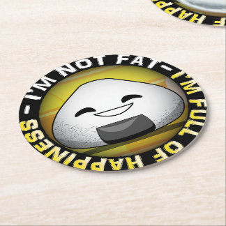 Funny japanese riceball underlägg papper rund