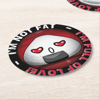 Funny japanese riceball underlägg papper rund