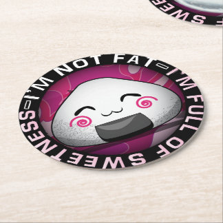 Funny japanese riceball underlägg papper rund