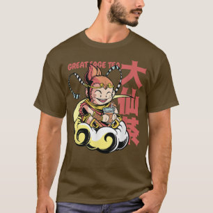 Funny japansk apa Drinking Bubble Tea946 T Shirt