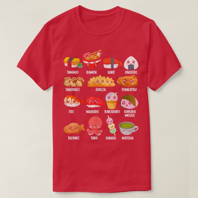 Funny japansk asiatisk Food Fläkt Kawaii Ramen Sus T Shirt (Design framsida)