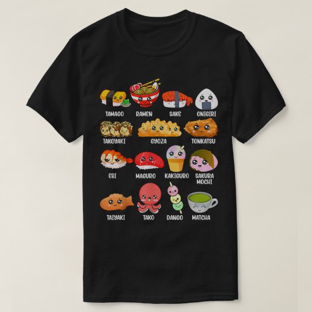 Funny japansk asiatisk Food Fläkt Kawaii Ramen Sus T Shirt (Design framsida)