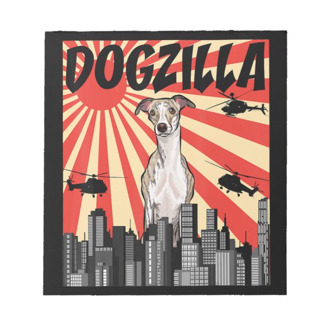 Funny japansk Dogzilla-whifragment Anteckningsblock (Framsida)