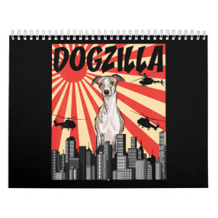 Funny japansk Dogzilla-whifragment Kalender