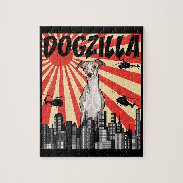 Funny japansk Dogzilla-whifragment Pussel (Vertikal)
