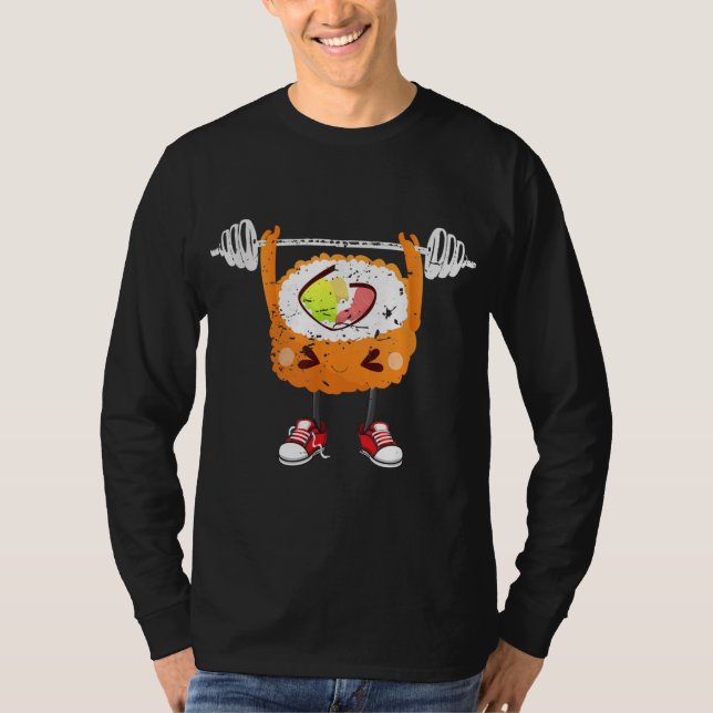 Funny japansk Food Gym Weightlift Gift T-Shirt (Framsida)