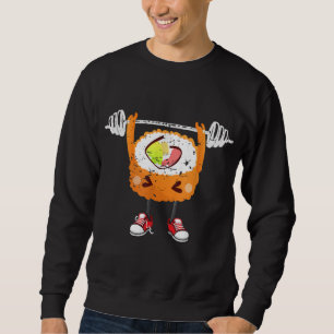 Funny japansk Food Gym Weightlift Gift T-Shirt Lång Ärmad Tröja