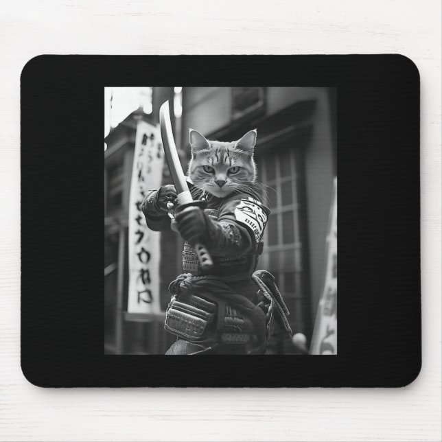 Funny japansk samurai Cat Meme Martial Arts Pappa  Musmatta (Framsidan)