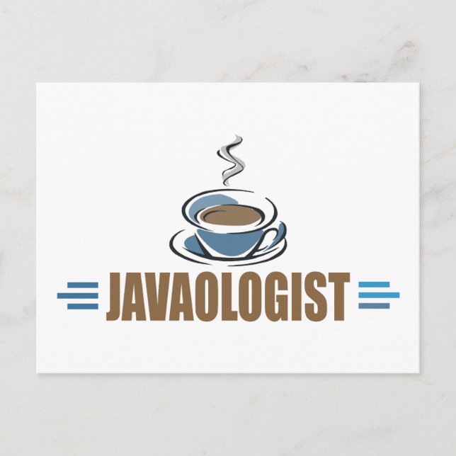 Funny Java Coffee Vykort (Framsida)