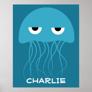 Funny Jellyfish-eget namn poster