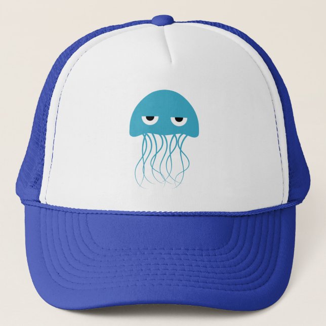 Funny Jellyfish hats Truckerkeps (Framsida)