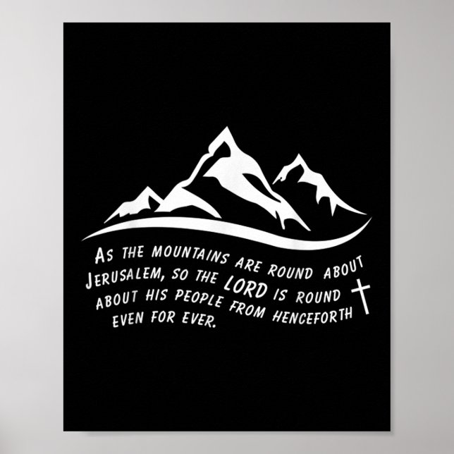 Funny Jerusalem Mountains Lord Cross Jesus Christi Poster (Framsidan)
