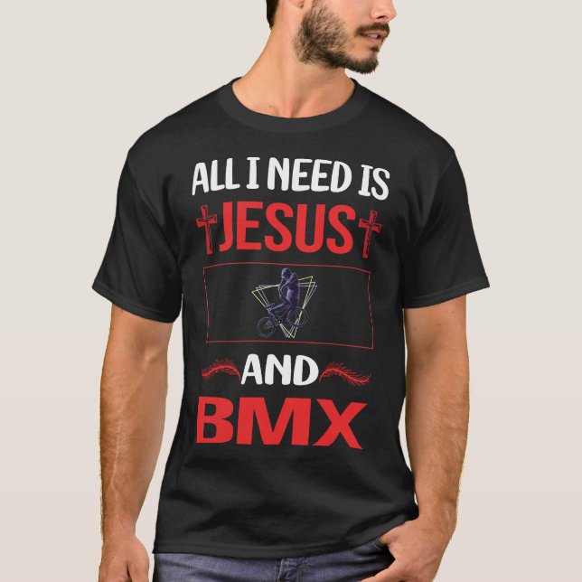Funny Jesus BMX T Shirt (Framsida)