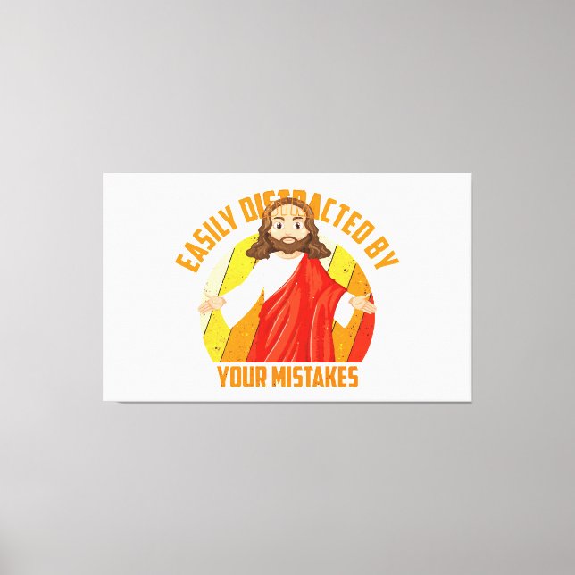Funny Jesus Canvastryck (Framsida)