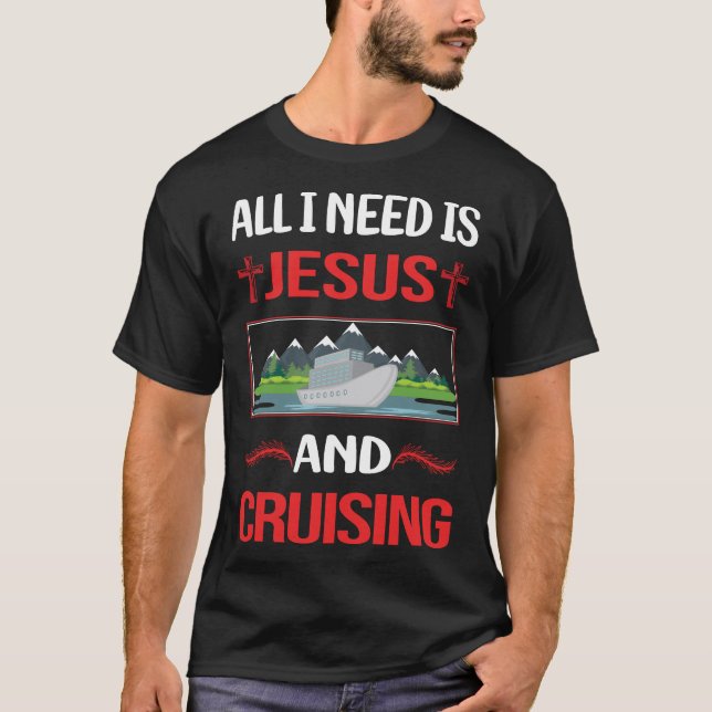 Funny Jesus Cruising Cruise T Shirt (Framsida)