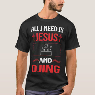 Funny Jesus Djing DJ Disk Jockey Deejay T Shirt