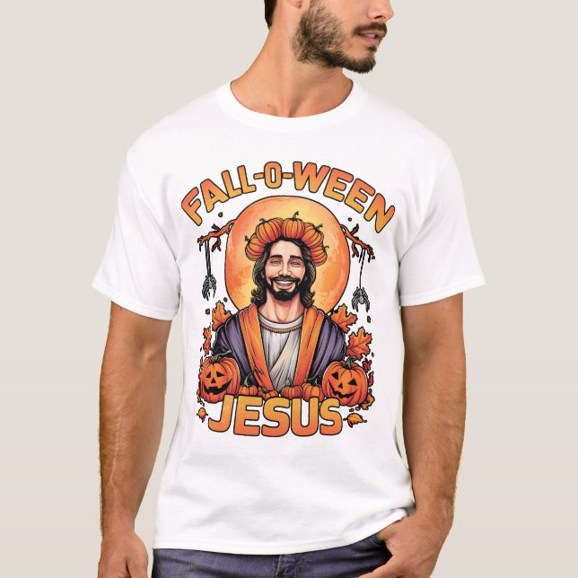 Funny Jesus Halloween Spooky Helgdag Tshirt T Shirt (Framsida)
