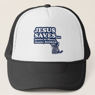 Funny Jesus Hockey Truckerkeps
