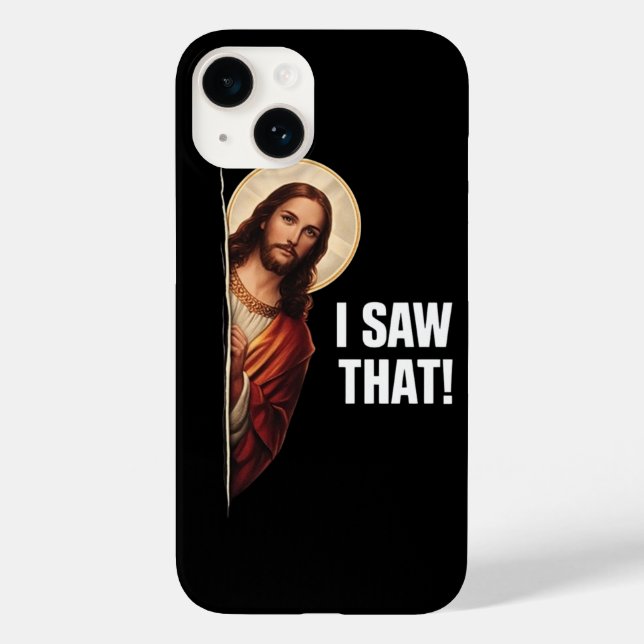 Funny Jesus "I Saw That" Christian meme design (Baksida)