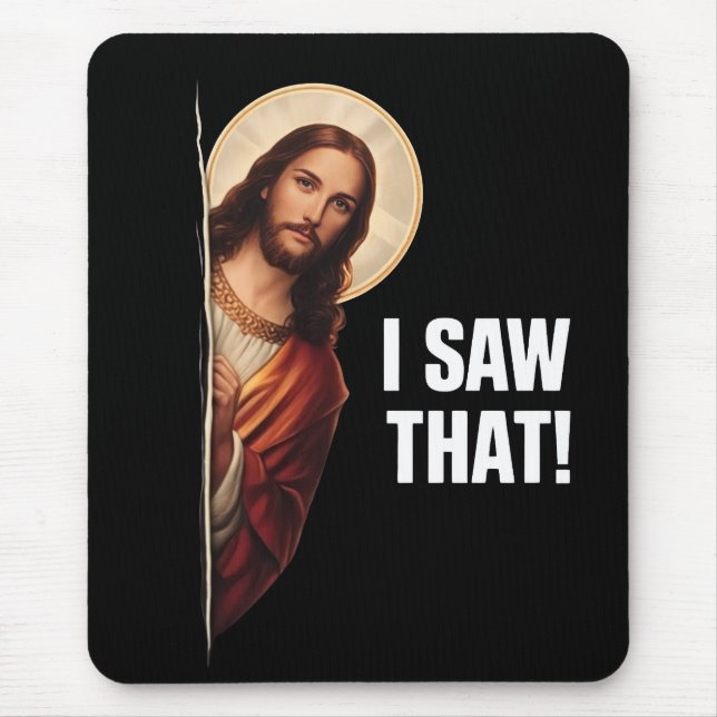 Funny Jesus "I Saw That" Christian meme design Musmatta (Framsidan)
