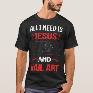 Funny Jesus Nail Art Nagel Tech Naglar Manicui Man T Shirt