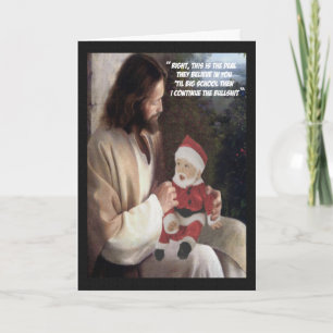 Funny Jesus och Santa Helgkort