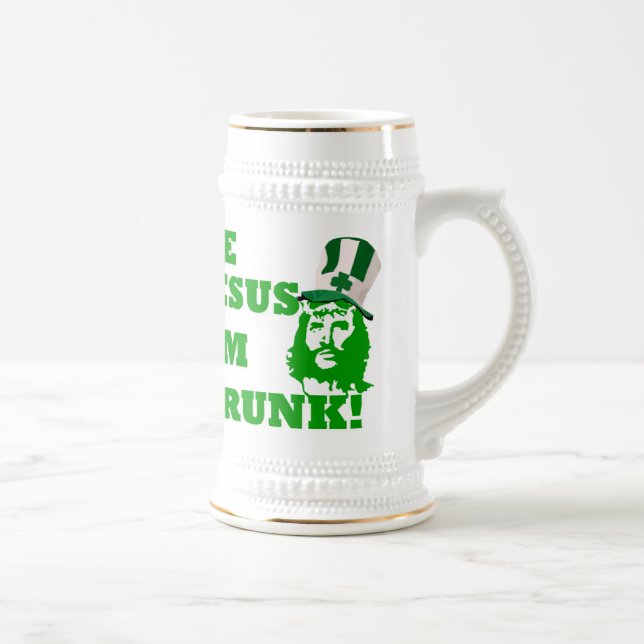 Funny Jesus St patrick's day Sejdel (Höger)