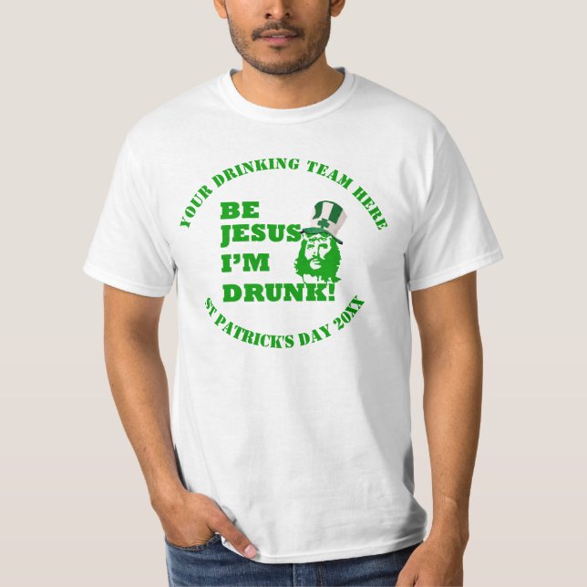 Funny Jesus St patrick's day Tee (Framsida)
