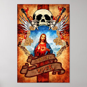 Funny Jesus sten Poster