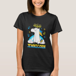 Funny Jewish Hanukkah Unicorn Menorah Jewnicorn T Shirt