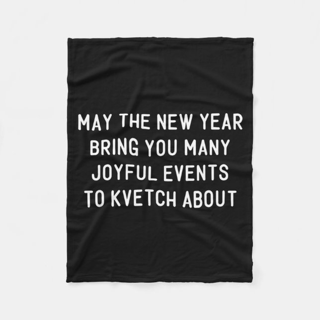 Funny Jewish New Year Rosh Hashh Yiddish Quote Say Fleecefilt (Framsidan)