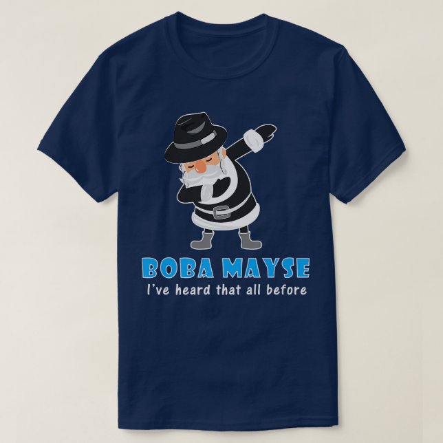 Funny Jewish s Rabbi Boba Mayse Hanukkah Pajamas J T Shirt (Design framsida)
