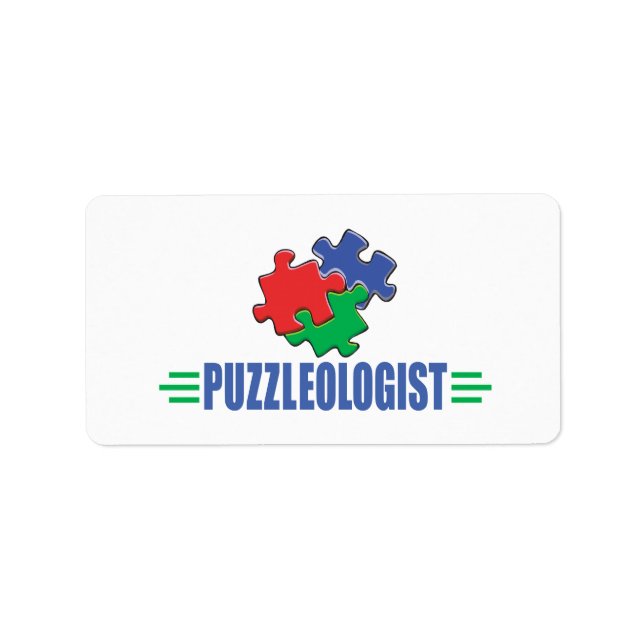 Funny Jigszle Puzzle Adressetikett (Framsidan)