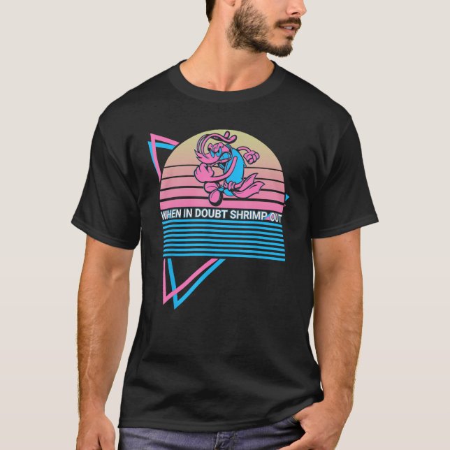 Funny Jiu Jitsu BJJ Retro när räkor ut i tvivel T Shirt (Framsida)