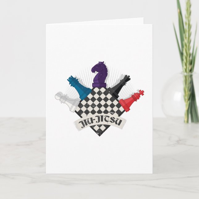 Funny Jiu Jitsu Chess Kort (Framsida)