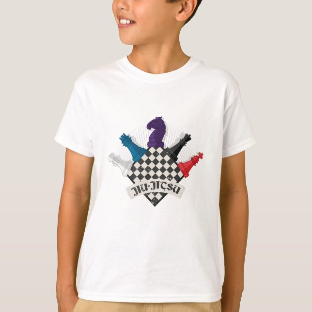 Funny Jiu Jitsu Chess T Shirt (Framsida)