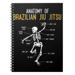 Funny Jiu Jitsu Fighter Anatomy BJJ Training Humor Anteckningsbok