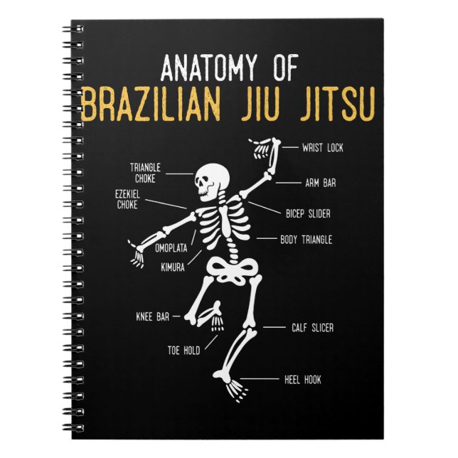 Funny Jiu Jitsu Fighter Anatomy BJJ Training Humor Anteckningsbok (Framsidan)