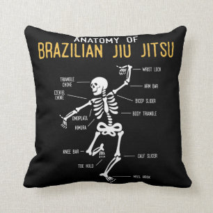 Funny Jiu Jitsu Fighter Anatomy BJJ Training Humor Kudde