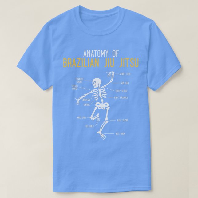 Funny Jiu Jitsu Fighter Anatomy BJJ Training Humor T Shirt (Design framsida)