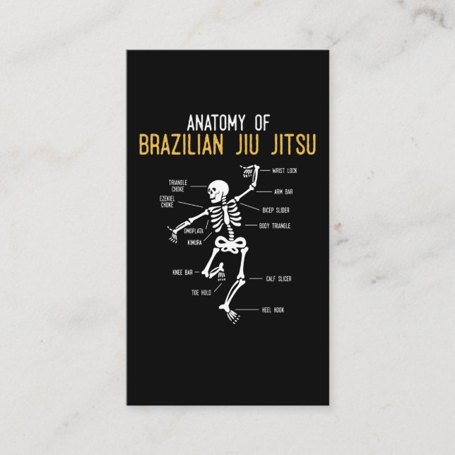 Funny Jiu Jitsu Fighter Anatomy BJJ Training Humor Visitkort (Framsida)
