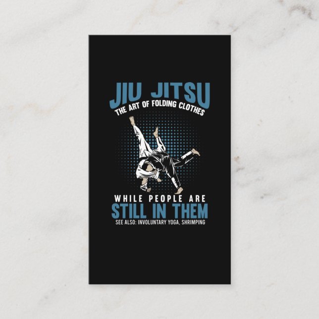 Funny Jiu Jitsu Fighters BJJ Training Humor Visitkort (Framsida)