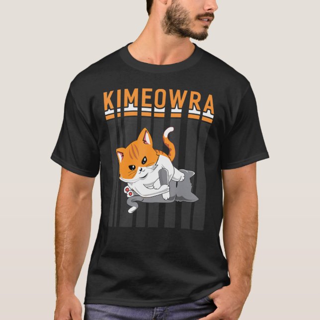Funny Jiu Jitsu Kimura Kimeowra Cat T Shirt (Framsida)