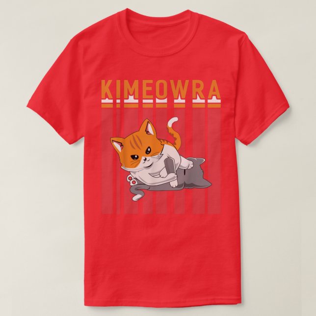 Funny Jiu Jitsu Kimura Kimeowra Cat T Shirt (Design framsida)