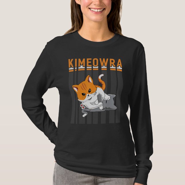 Funny Jiu Jitsu Kimura Kimeowra Cat T Shirt (Framsida)